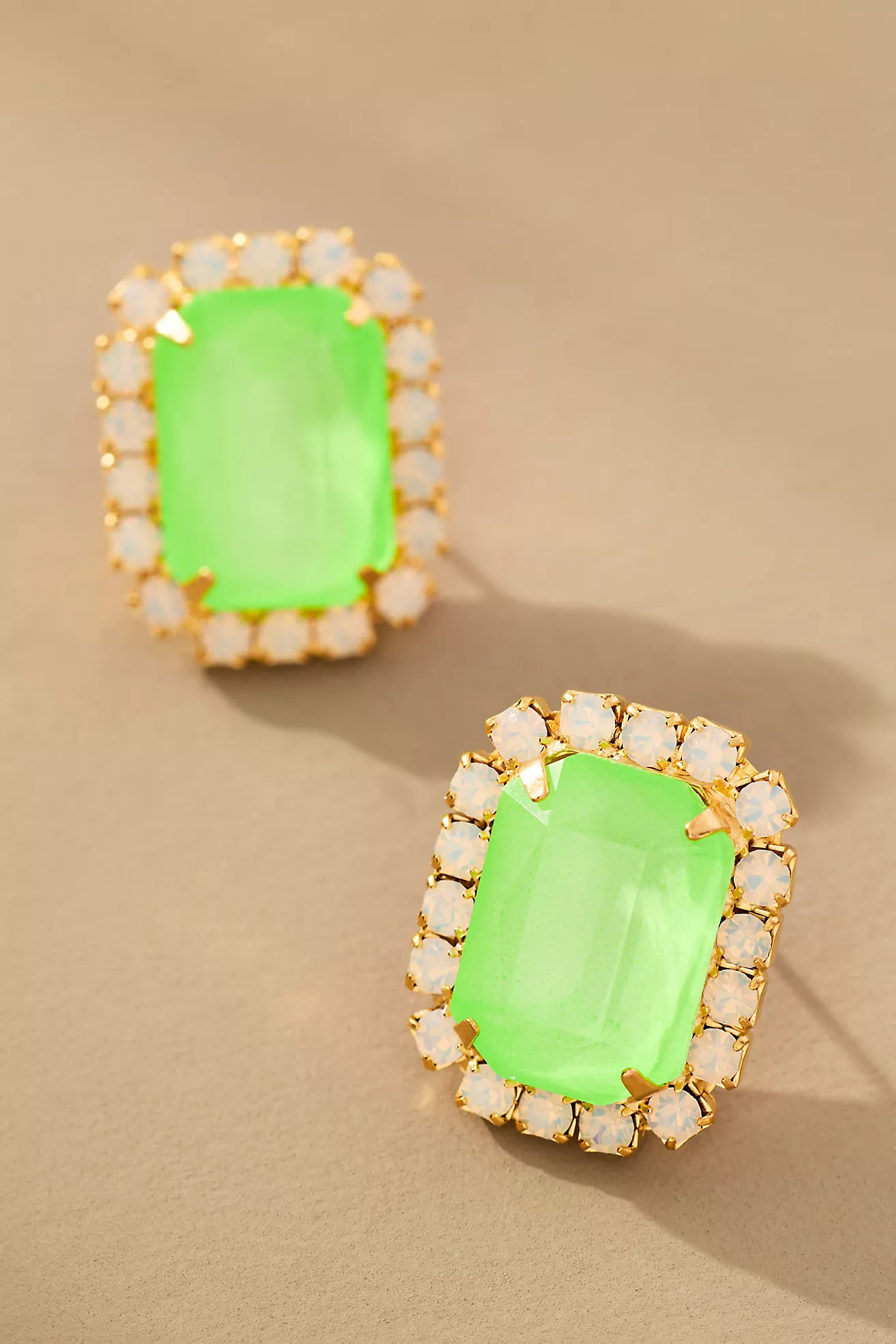 The Pink Reef Neon Gem Stud Earrings | Anthropologie (US)