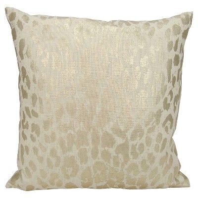 Gold Metallic Leopard Throw Pillow (18"x18") - Nourison | Target