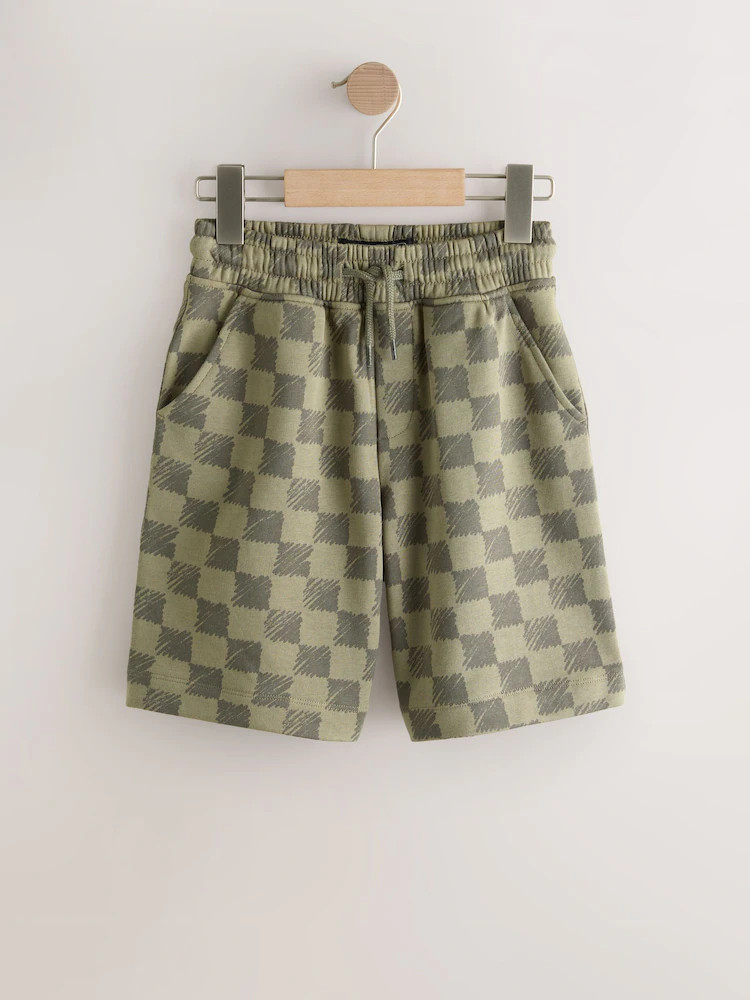 Green Check Loose Fit Basic Shorts (3-16yrs) | Next US