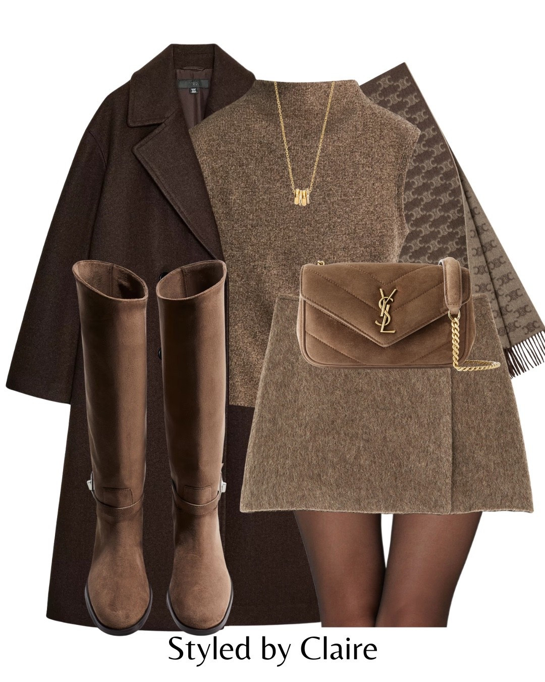 BRUSHED SKIRTS🤎
Tags: Zara soft oversized coat brown turtleneck top beige mini arket skirt knee high boots H&M taupe scarf saint laurent ysl suede bag fashion autumn winter transitional inspo outfit ideas chic women’s style capsule wardrobe statement look city break Parisian date night

#LTKstyletip #LTKautumn #LTKshoes