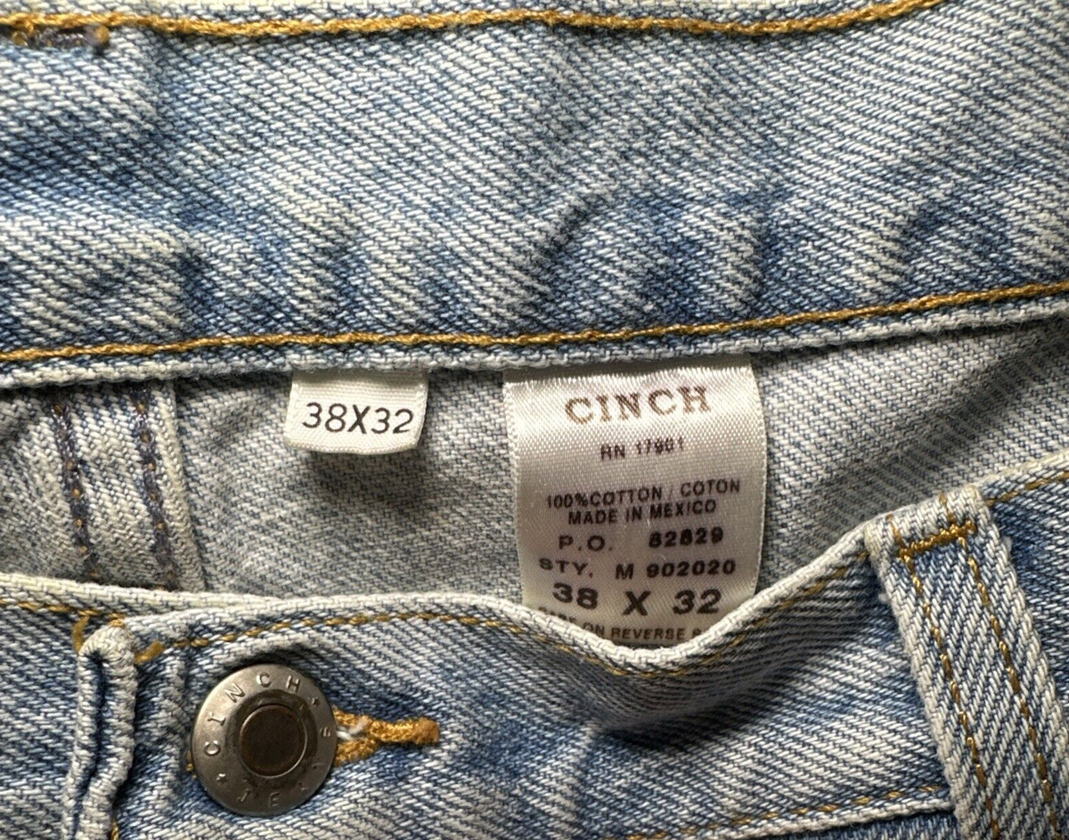 Cinch Mens Jeans 38x32 (36X30) Blue Denim Red Label Straight Regular Fit PANTS  | eBay | eBay US