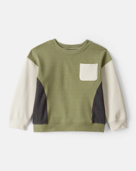Toddler Boy Colorblock Long-Sleeve Pullover Sweatshirt - Green - Carter's | Carter's | Carter's Inc