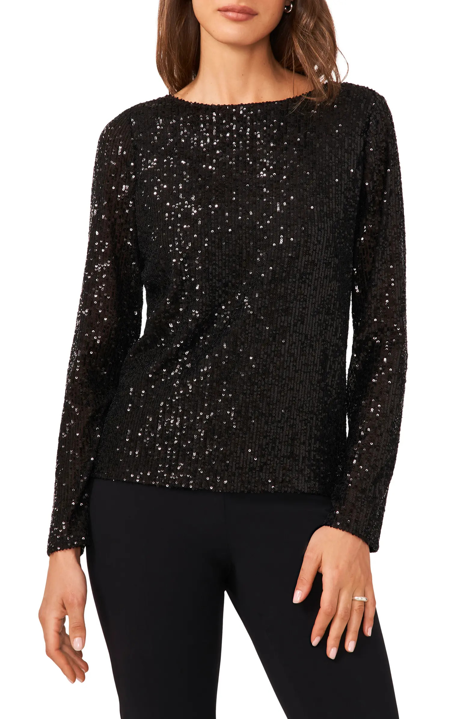 Sequin Scoop Back Top | Nordstrom
