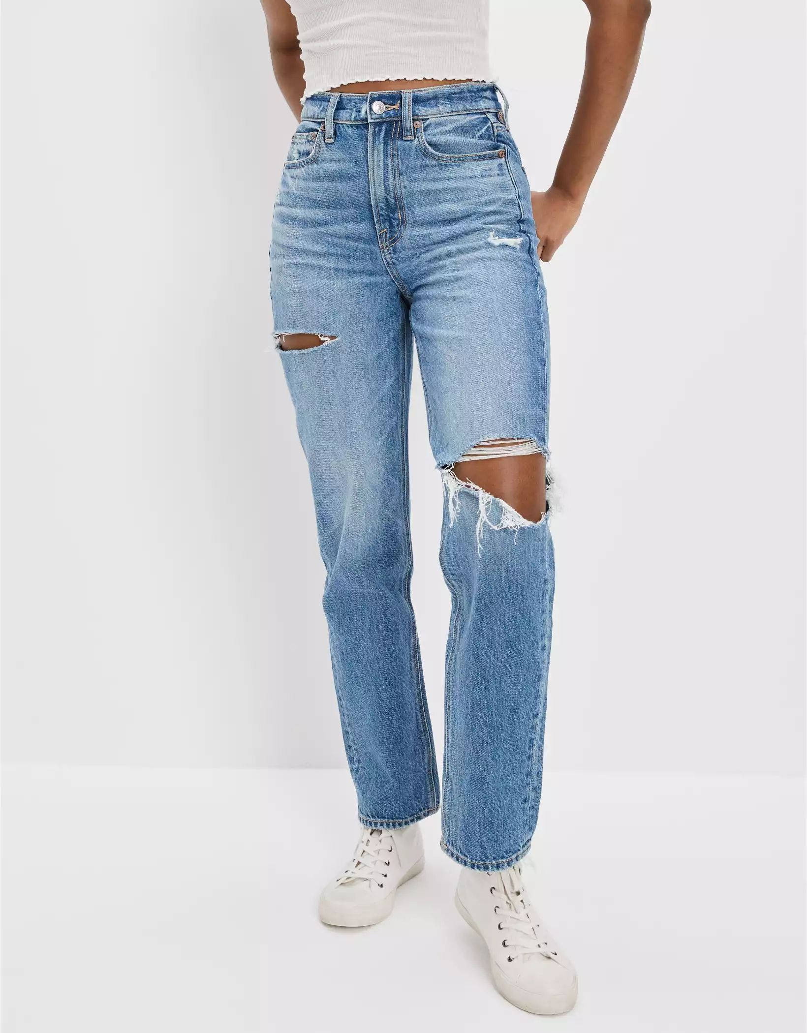 AE Ripped Highest Waist '90s Boyfriend Jean | American Eagle Outfitters (US & CA)