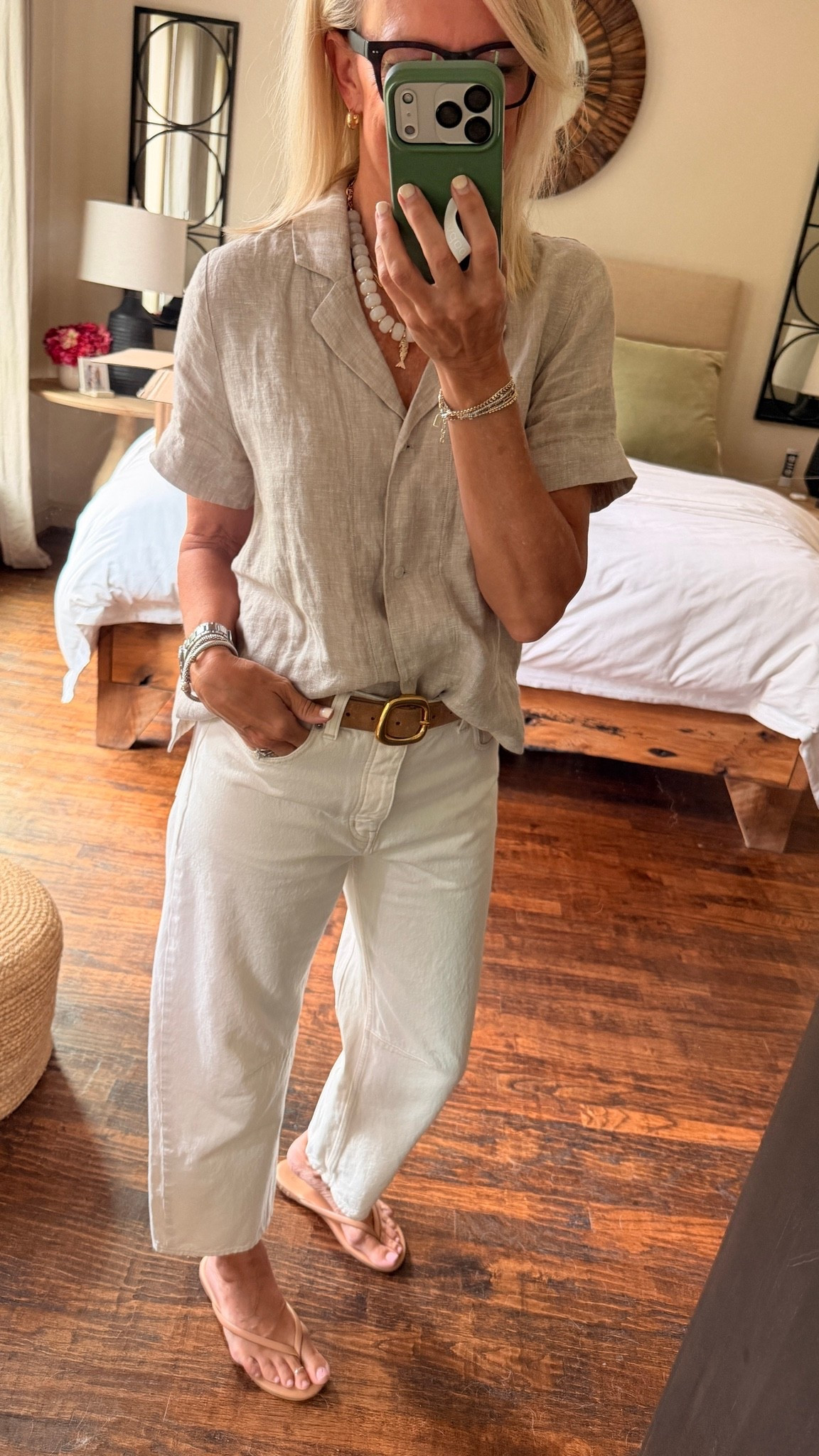 Headed to Father’s Day brunch 
Sitting outfit but this will keep me
Cool
Linen button up 
@Quince

#LTKootd #LTKOver40 #LTKTravel