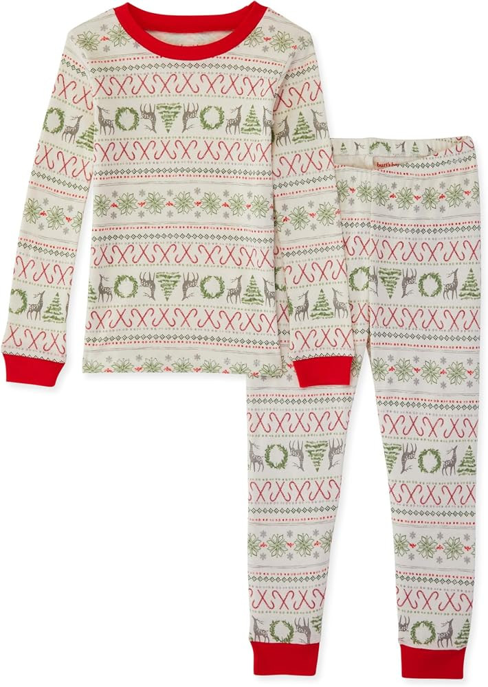 Burt's Bees Baby Baby Girls' Pajamas, Tee and Pant 2-Piece Pj Set, 100% Organic Cotton | Amazon (US)
