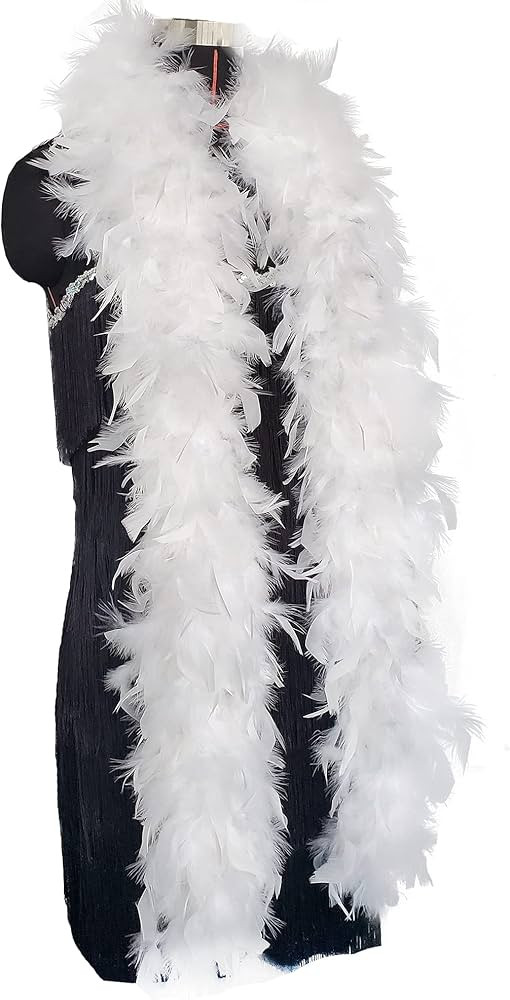 Happy Feather 2 Yards 80g Turkey Chandelle Feather Boa for Women Costume Accessory,Party Dancing ... | Amazon (US)
