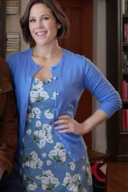 Get the Look: Erin Krakow’s Blue Floral Dress in her upcoming Hallmark Movie “Blind Date Book Club” in April.

#LTKstyletip #LTKSpringSale #LTKsalealert