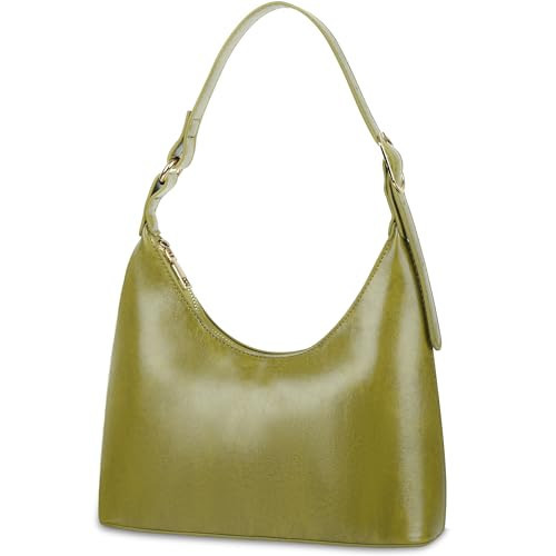Liziblloy Green Purse Small Leather Shoulder Bag for Women Trendy Purses 2025 Cute Mini Vintage Hobo Handbags Underarm Bag | Amazon (US)