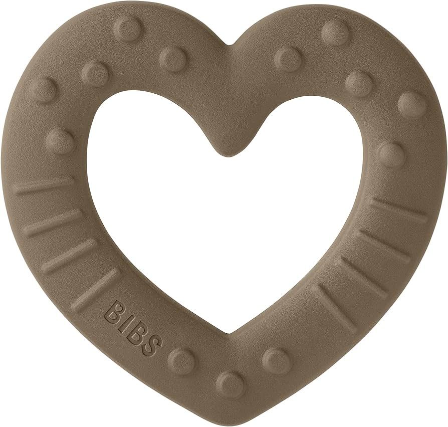 BIBS Baby Bitie Teether | BPA Free | Made in Denmark, Heart, Dark Oak | Amazon (US)
