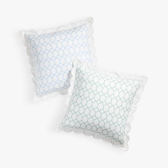 AERIN Lattice Reversible Euro Pillow Cover | Pottery Barn Teen