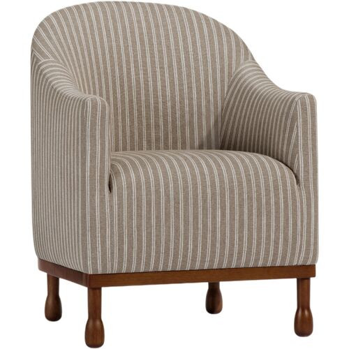 Gavin Performance Striped Chair, Natural | One Kings Lane