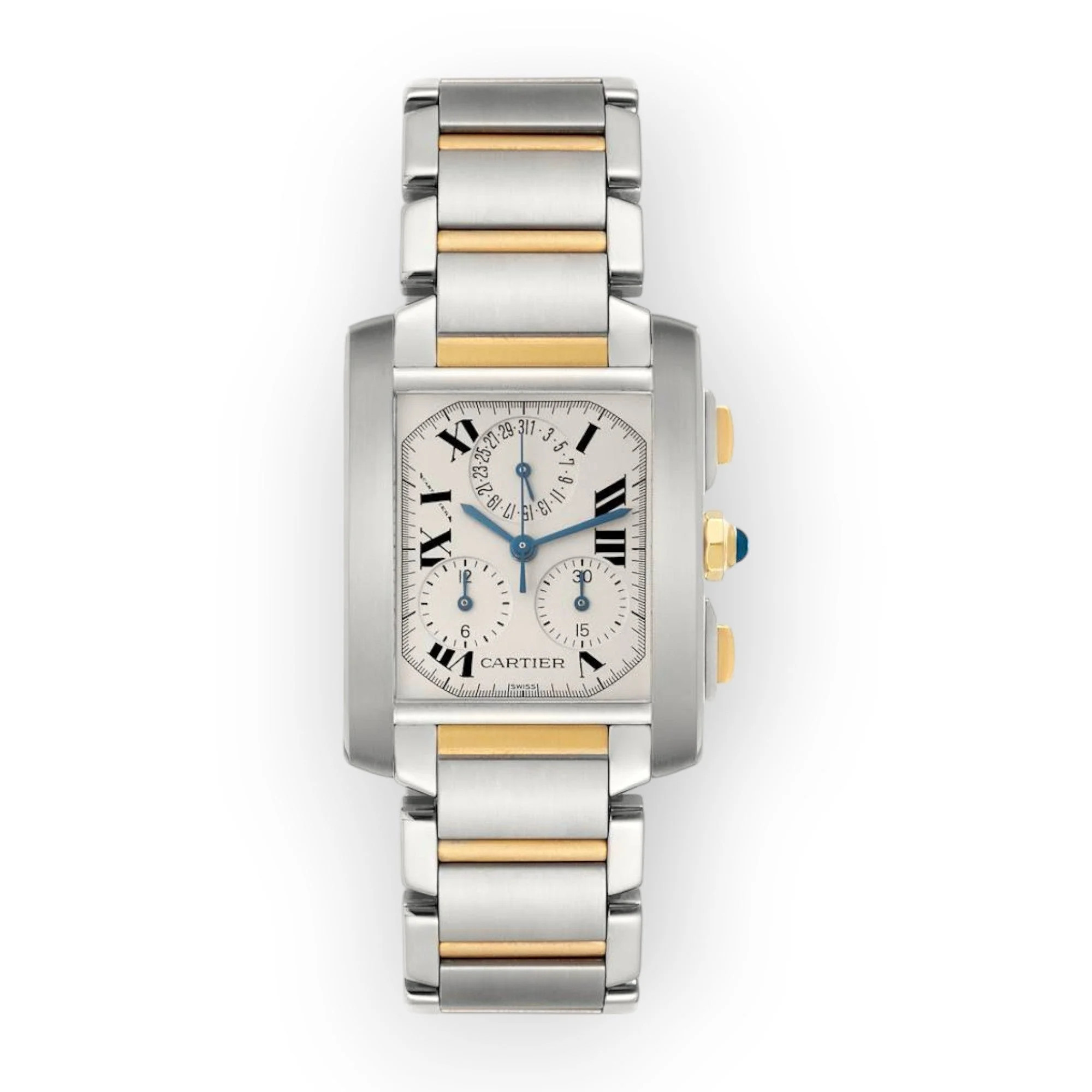 Pre-Owned Cartier Tank Française Chronograph W51004Q4 – 28mm White Dial | Stainless Steel Brac... | Walmart (US)