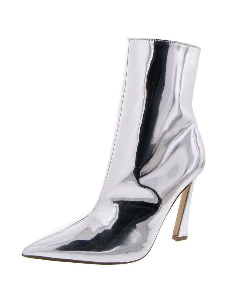 Steve Madden Dilara Womens Patent Pointed Toe Mid-Calf Boots | SHEIN
