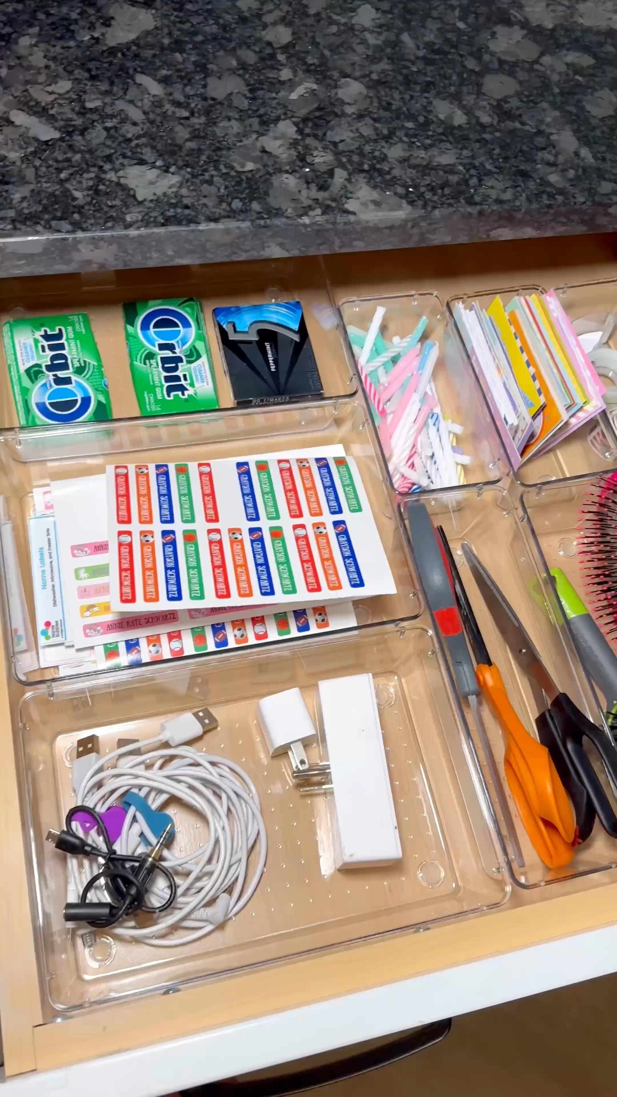 Junk drawer organizer. Walmart organizers. Junk drawer organization. 