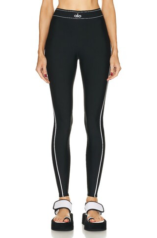 alo Airlift High-waist Suit Up Legging in Black & White | FWRD | FWRD 