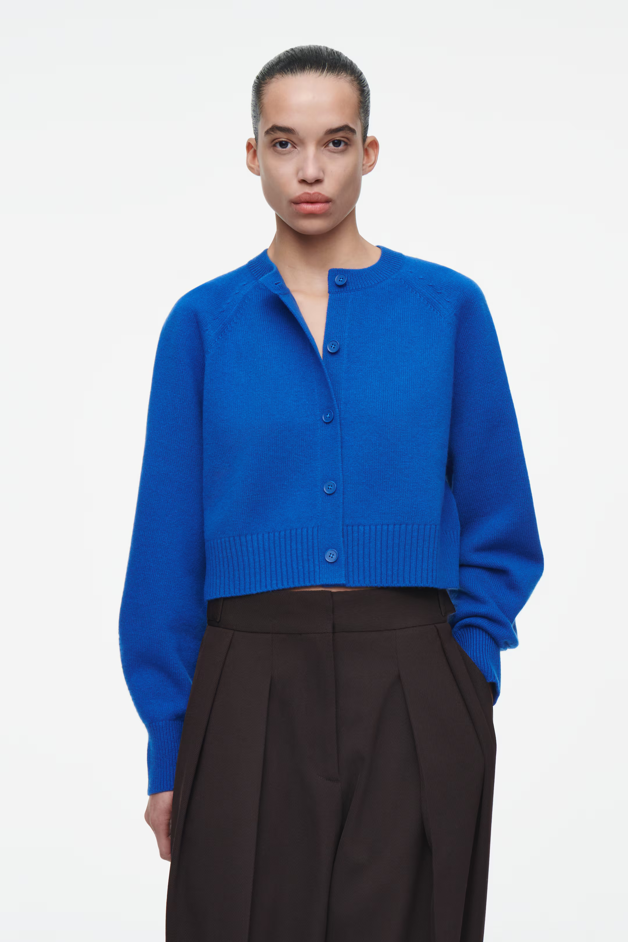 CROPPED WOOL CARDIGAN - COBALT BLUE - Ladies | H&M GB | H&M (UK, MY, IN, SG, PH, TW, HK)