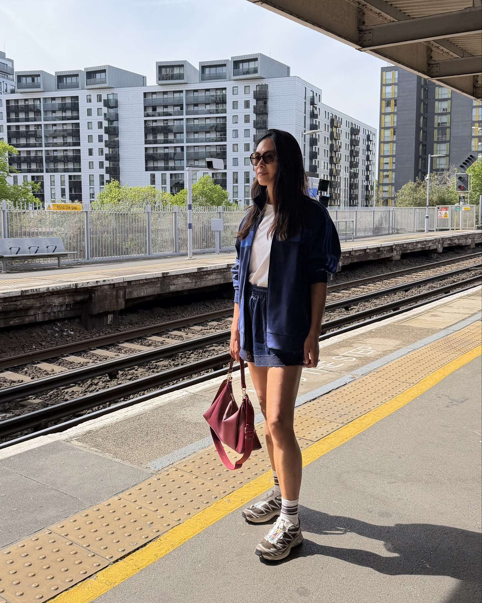 I’m wearing 
Adidas x ASOS track top size Small. Lace trim Shorts size S, 
Salomon XT6 Walnut brown
Tommy Hilfiger bag



#LTKspring #LTKuk #LTKstyletip