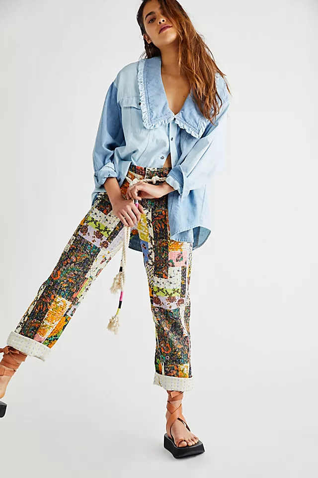 Roads Merge Straight Leg Pants | Free People (Global - UK&FR Excluded)