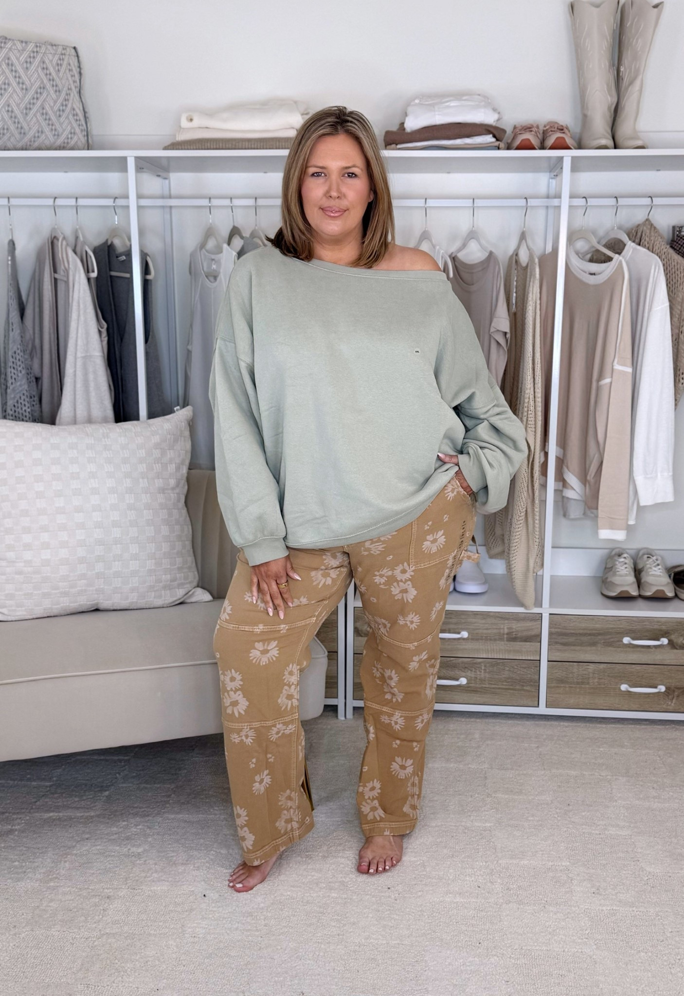 Wearing a size 20 regular in the jeans and an XXL in the tops — I recommend sizing up if in between if you’re shaped like me, and I loooove these pieces!! 

Plus size fashion, comfy casual, everyday outfits, trendy fashion, midsize fashion, try on haul

#LTKOver40 #LTKPlusSize #LTKMidsize