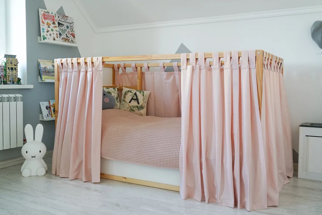 Curtains for Ikea Kura Bed, Ikea Kura Curtains, Kura Bed Curtains, House Bed Canopy, Ikea Kura Ha... | Etsy (US)