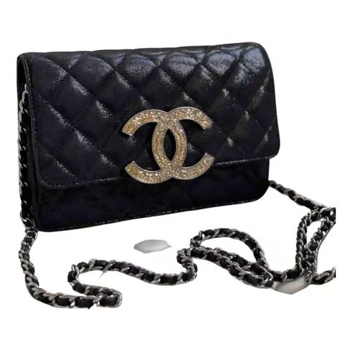 Wallet on Chain leather crossbody bag  - Black 69 | Vestiaire Collective (Global)