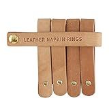 Santa Barbara Design Studio TableSugar Leather Napkin Rings, Set of 4, Natural | Amazon (US)