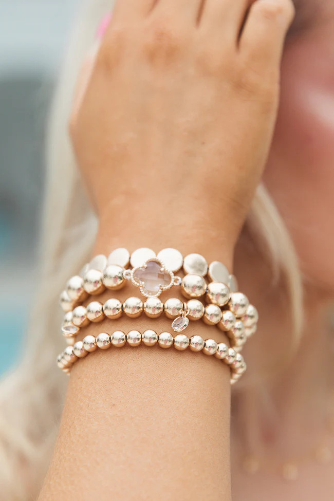 Clover Layering Bracelet | Pink Lily