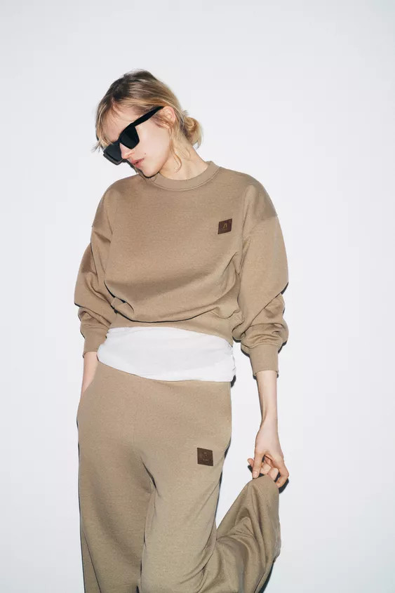 WIDE-LEG PLUSH TROUSERS | Zara UK