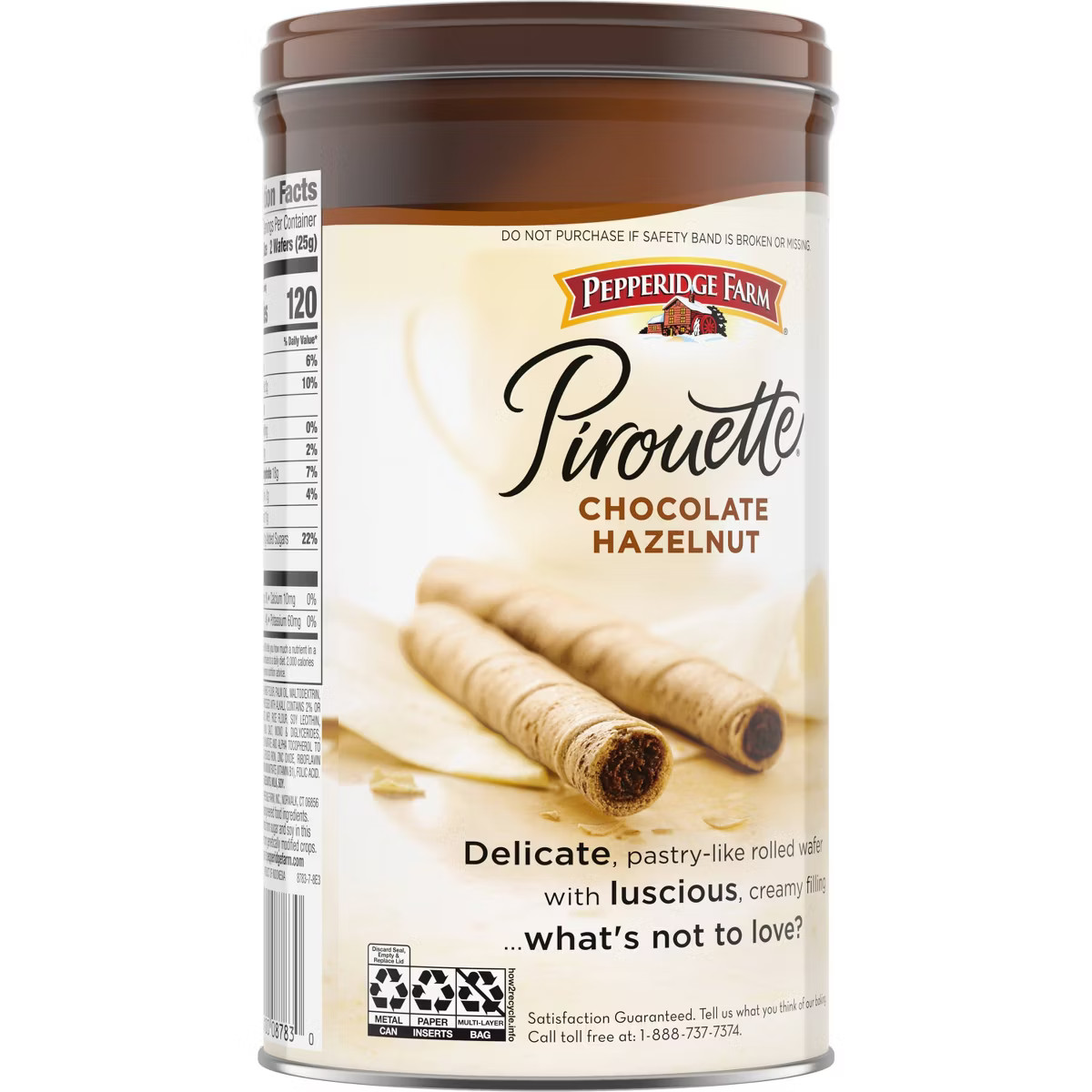 Pepperidge Farm Pirouette Chocolate Hazelnut Cookies - 13.5oz | Target
