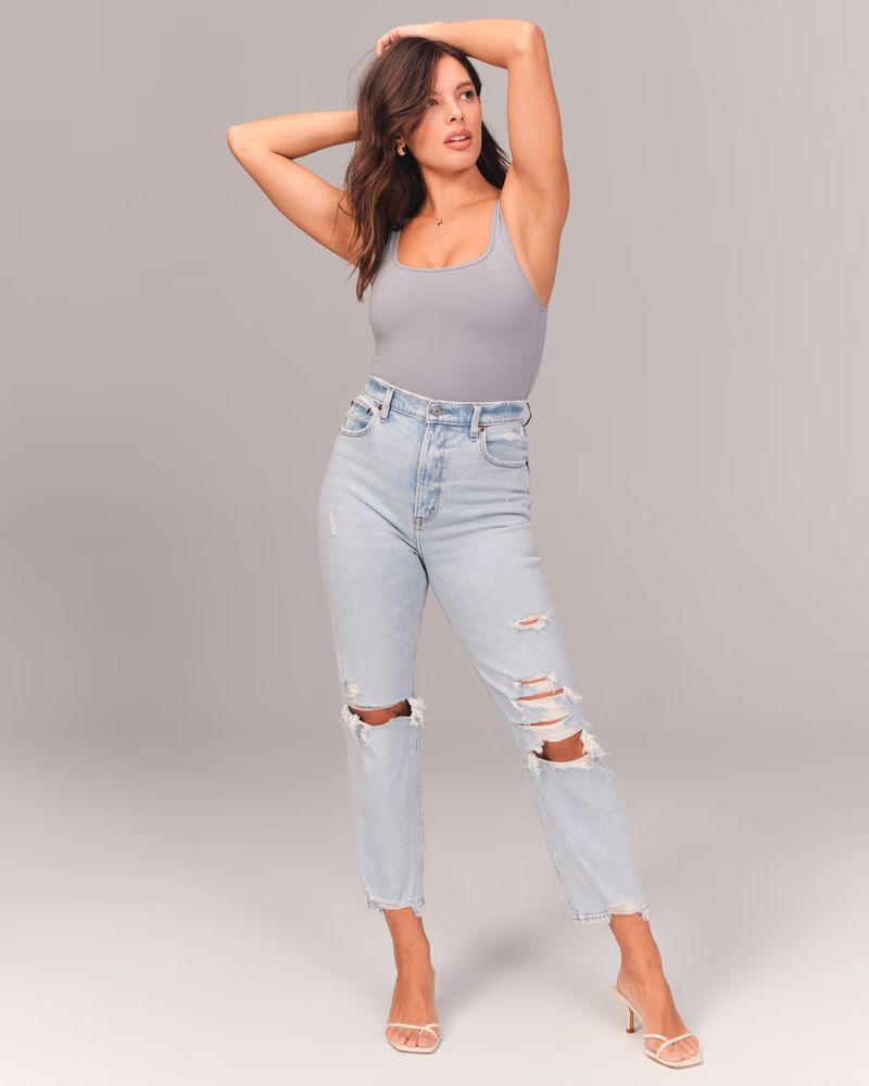 Ultra High Rise Ankle Straight Jeans | Abercrombie & Fitch (US)