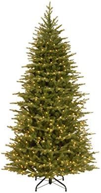 National Tree Company Pre-Lit 'Feel Real' Artificial Slim Christmas Tree, Green, Nordic Spruce, D... | Amazon (US)