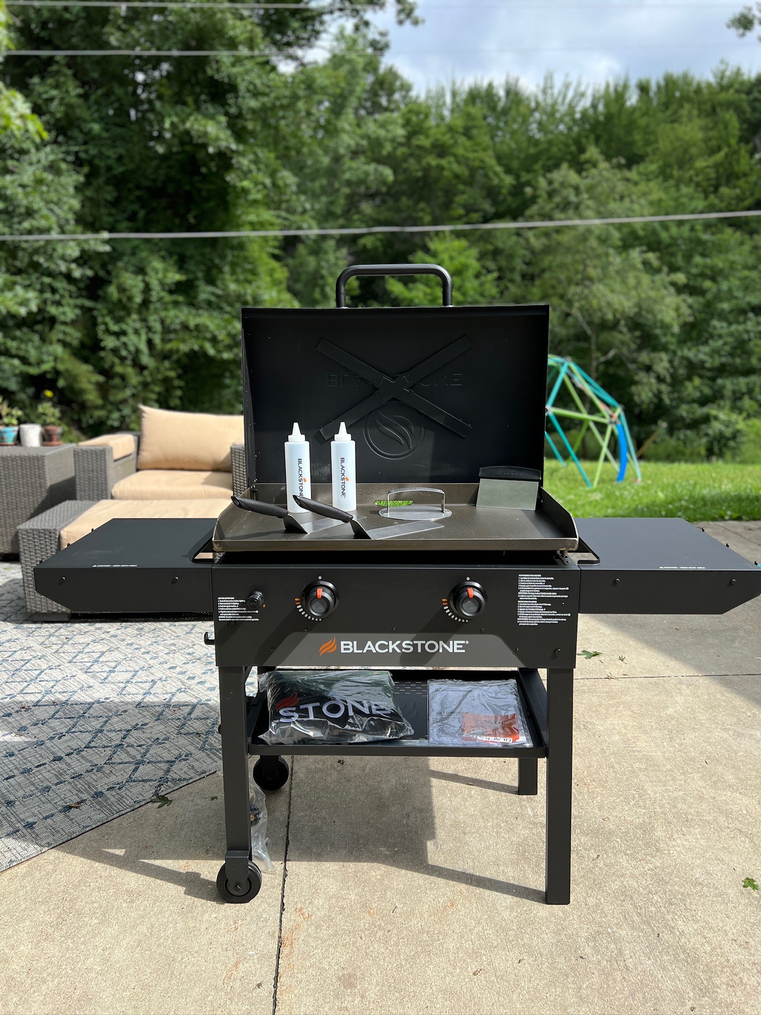 #ad My husband made sliders on our new Blackstone 28” Omnivore Outdoor Griddle Grill last night and I totally get the hype 🔥 It heats evenly, cooks fast, and cleanup was way easier than I expected.

What makes this version better than the older ones?
✅ Integrated wind guards (huge help if you’re grilling on breezy nights)
✅ X-braced hood to help trap heat and protect the surface
✅ Dual side shelves with tool hooks
✅ Even better grease management system

And QVC has it on deal right now for $339.98 (reg $419 / $451.96 if bought separately).
If you’re new to QVC, code WELCOME20 brings it down even more—and it ships free.

You’re getting the full setup here—not just the griddle, but the hood, soft cover, two spatulas, smash press, scraper, and oil bottles all in one go. We didn’t need to buy a single extra thing to get cooking.

@blackstoneproducts #loveqvc #ad #qvcpartner @qvc

#LTKSeasonal #LTKSaleAlert #LTKHome