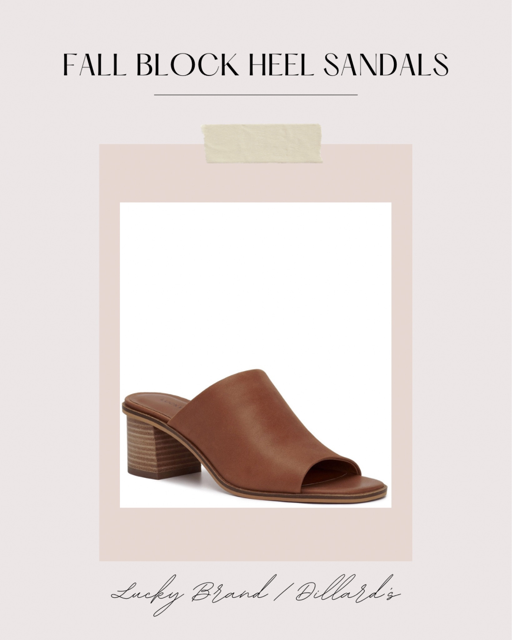 Fall Camel Block Heel Sandals / Lucky Brand Luntena Leather Block Heel Sandals 

#LTKSeasonal #LTKunder100 #LTKshoecrush