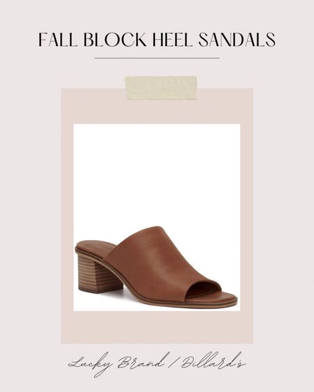 Fall Camel Block Heel Sandals / Lucky Brand Luntena Leather Block Heel Sandals 

#LTKSeasonal #LTKunder100 #LTKshoecrush