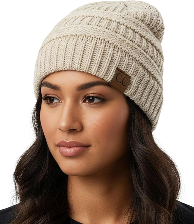 Funky Junque Exclusives Warm Winter Beanie for Women – Slouchy Knit Skull Cap, Soft Cozy Unisex... | Amazon (US)