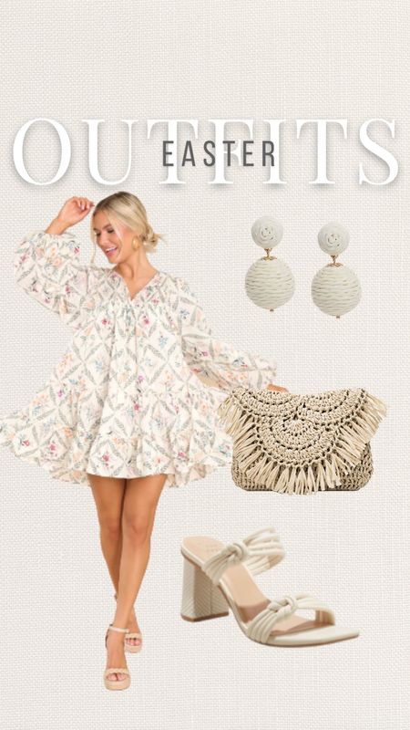 Easter outfit idea
Long sleeve dress
$13 straw clutch 