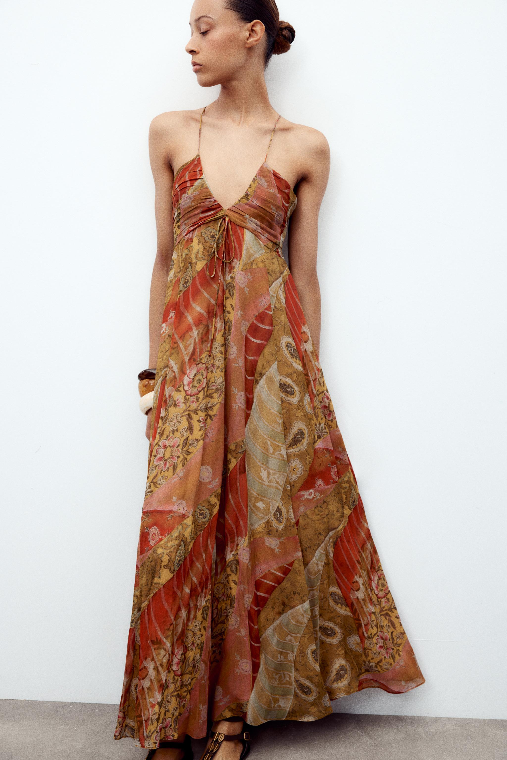 ZW COLLECTION PRINTED MIDI DRESS | Zara US