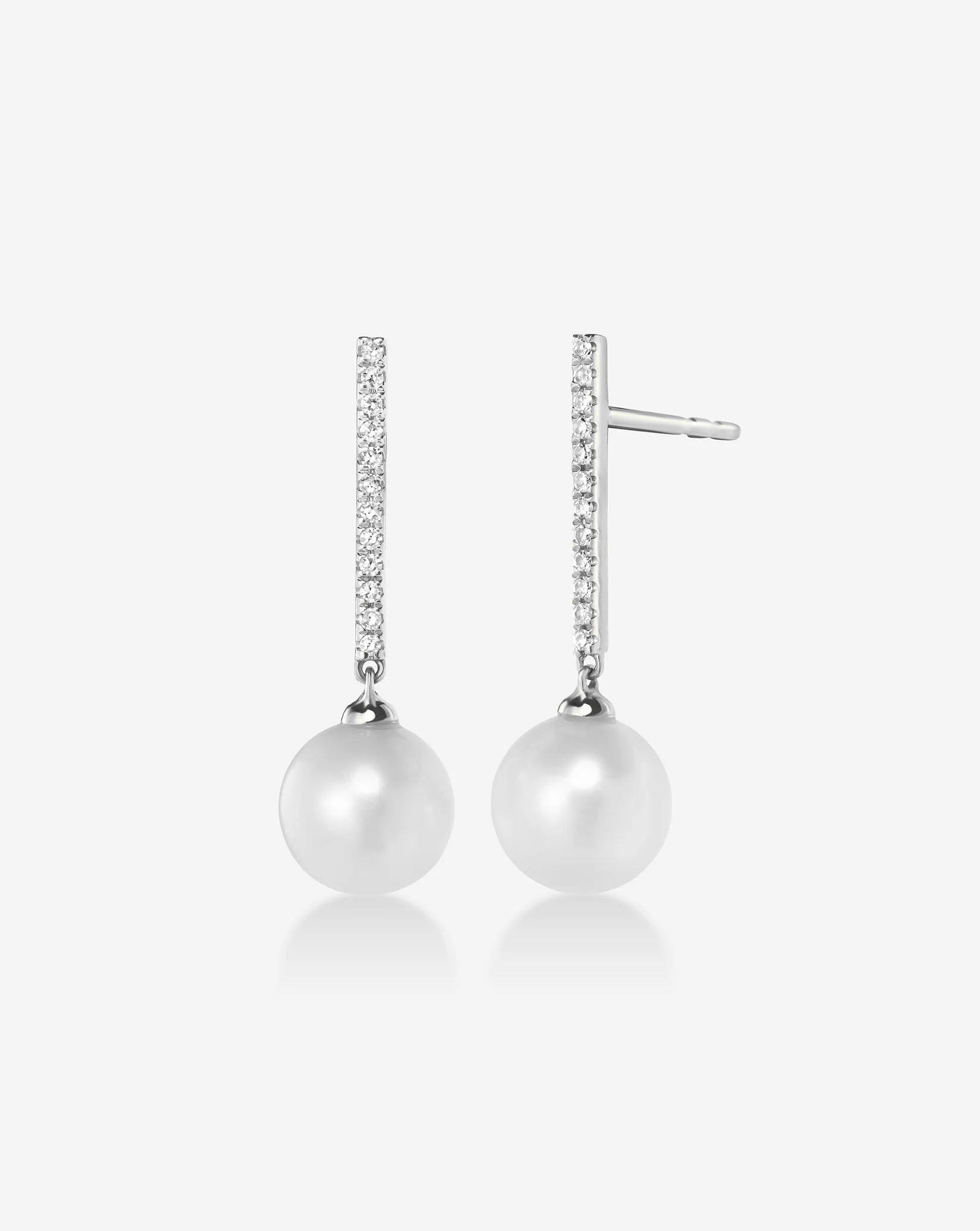 Diamond + Pearl Drop Earrings | Ring Concierge