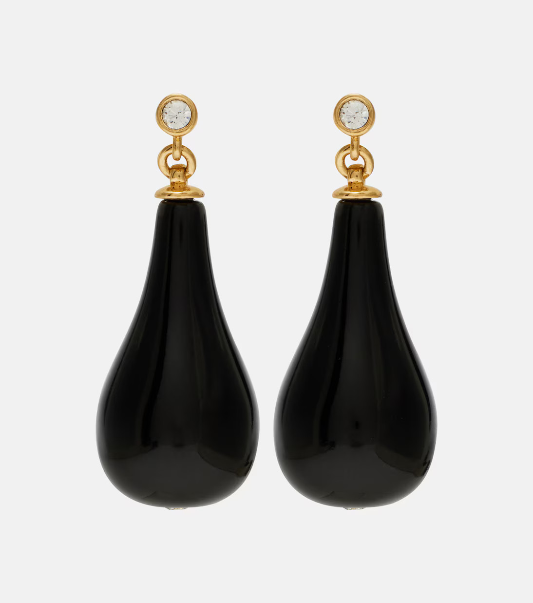 Onyx gold-plated drop earrings | Mytheresa (US/CA)