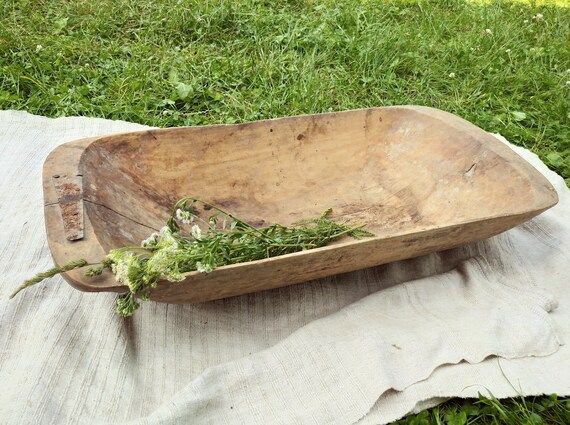 Primitive antique wooden dough bowl Country cottage wood wabi | Etsy | Etsy (US)