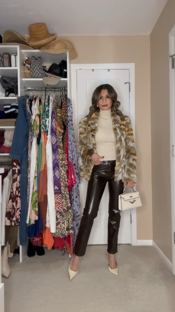 Some of the pieces are sold out, so I linked similar items

The faux fur jacket is very similar!

The pants are the exact same style just has no croc on the vegan leather.

Slingback fits true to size. I have this exact Amazon one in different colors.

#LTKOver40 #LTKStyleTip #LTKShoeCrush