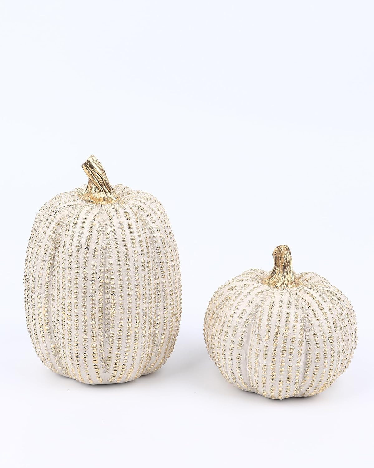 DN DECONATION 2 PCS Thanksgiving Resin Pumpkin Figurine, Fake Pumpkin Statues for Decorating, Gli... | Amazon (US)