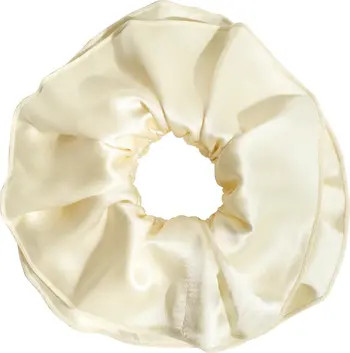 "Maxi Flower" Double-Layer Oversized Silk Scrunchie | Nordstrom