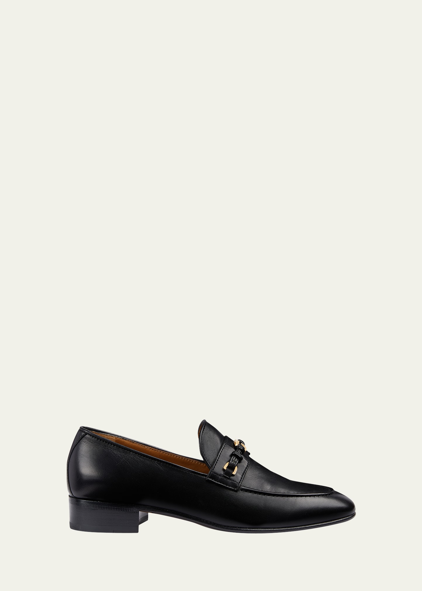 Gucci Ed Leather Medallion Strap Loafers | Bergdorf Goodman