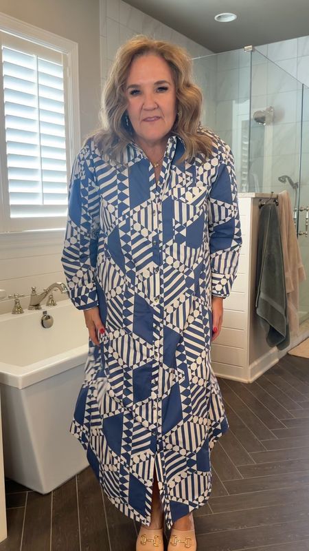 Love this top rated Anthropologie shirt dress. The cotton poplin is gorgeous. Comes in solids and prints. Belt it if you want? Wear it as a duster or kimono. This is a good one. New to me! 

Spring dress Easter dress casual dress graduation dress 

#LTKmidsize #LTKover40 #LTKSpringSale