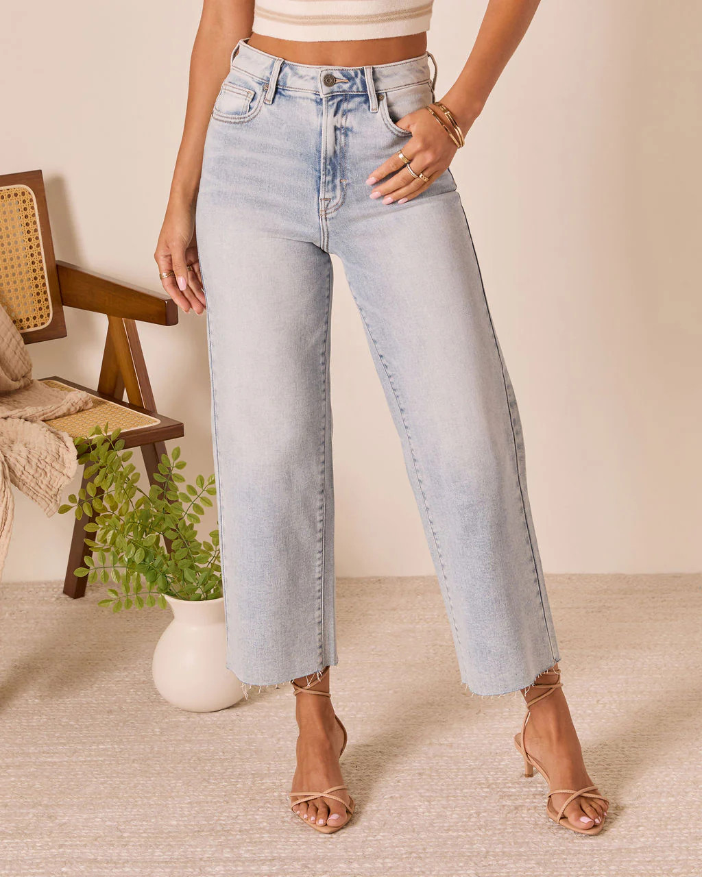 San Gabriel Super Stretch High Rise Wide Leg Jeans | VICI