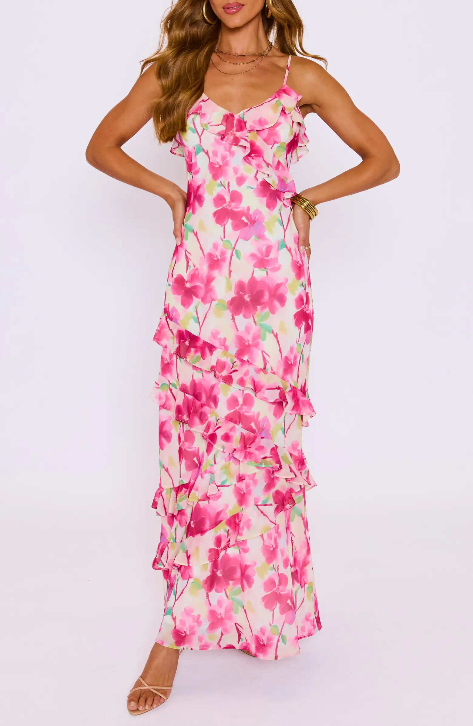 Sylvie Floral Print Sleeveless Maxi Dress | Nordstrom