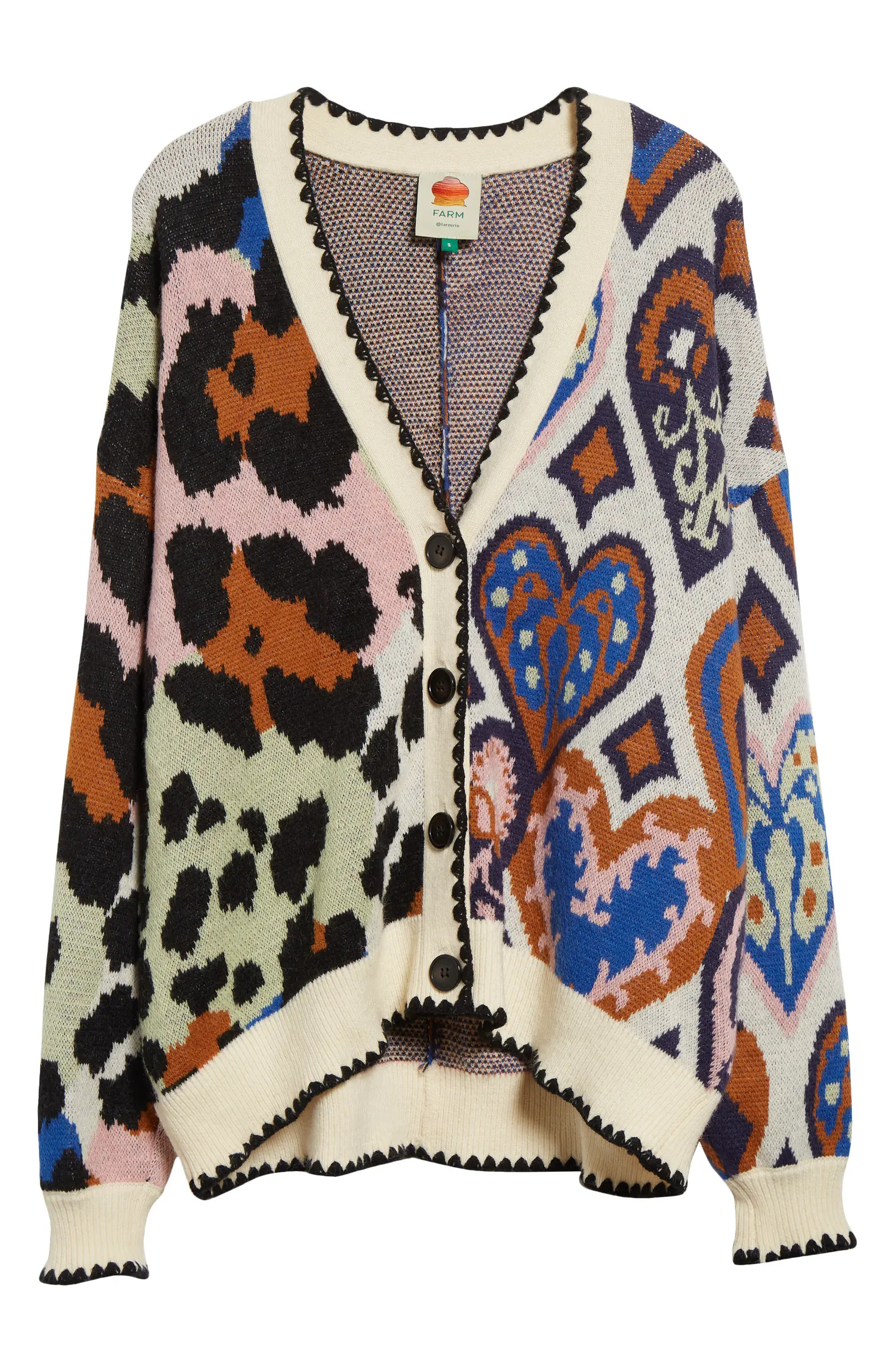 Mixed Ikat Hearts Cardigan | Nordstrom