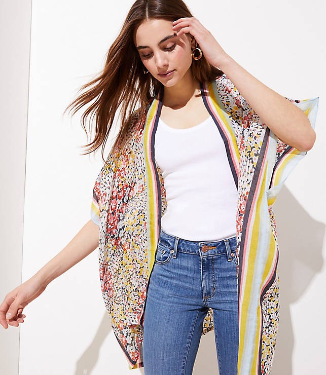 Border Garden Kimono | LOFT